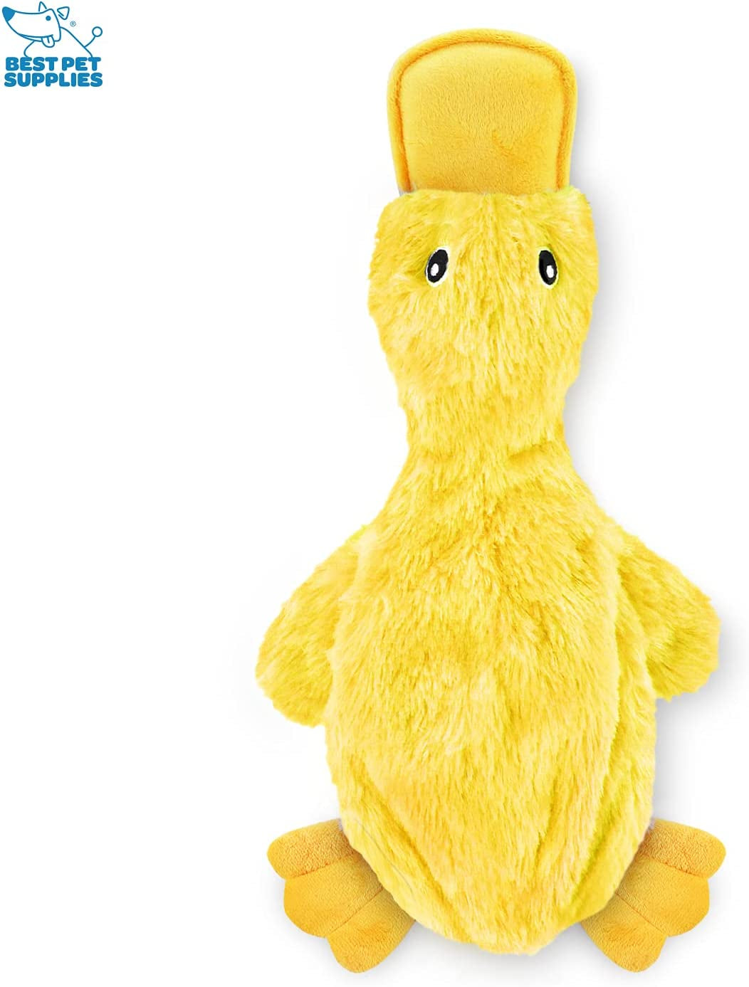 Plush Crinkle Dog Toy with Soft Squeaker for Dogs of All Sizes - Yellow