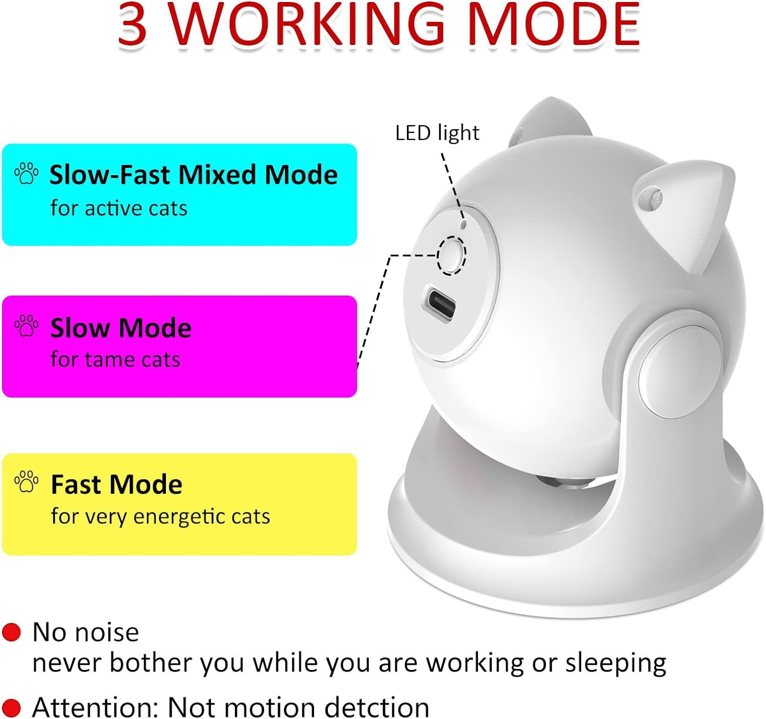 Automatic Cat Laser Toys, Interactive Laser Cat Toys for Indoor Cats/Kitty/Dogs, Cat Laser Toy Automatic