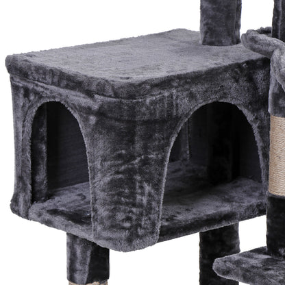 36" Cat Tree Cat Tower Scratching Posts Cat Condo W/Hammock for Indoor Cats Gray