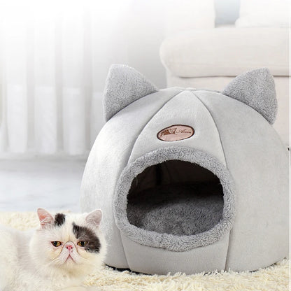 Cozy Winter Cat & Dog Bed - Deep Sleep Comfort Nest