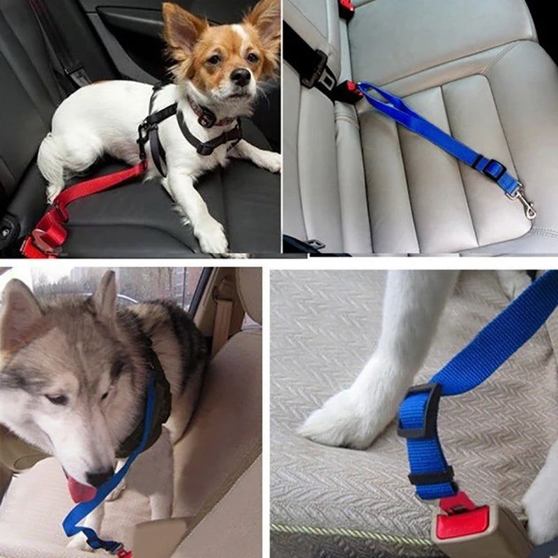 Adjustable Pet Car Seat Belt for Dogs & Cats - Travel Safety Protector