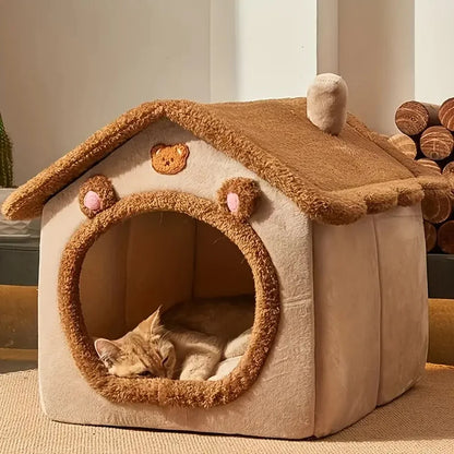 Foldable & Washable Pet House for Cats & Small Dogs