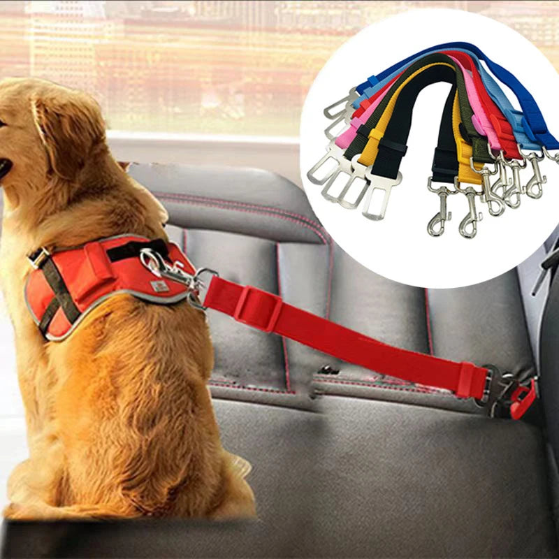 Adjustable Pet Car Seat Belt for Dogs & Cats - Travel Safety Protector