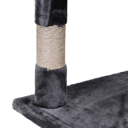 36" Cat Tree Cat Tower Scratching Posts Cat Condo W/Hammock for Indoor Cats Gray