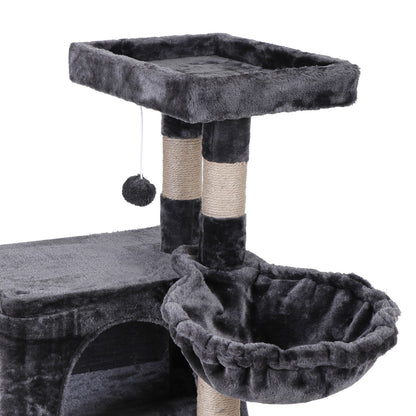 36" Cat Tree Cat Tower Scratching Posts Cat Condo W/Hammock for Indoor Cats Gray