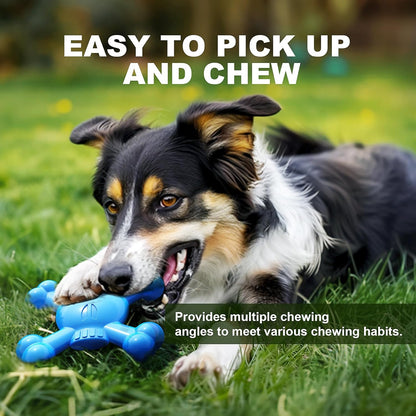 Dog Toys for Aggressive Chewers - Indestructible Dog Toy,Puppy Chew Toys for Teething,Interactive Dog Toys,Dog Enrichment Toys,Puppy Essentials,Dog Birthday - Medium - Bacon - Blue