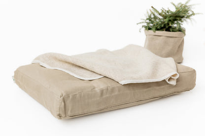 Natural Hemp Wool Dog Blanket - Personalized Pet Bed Mat Cover